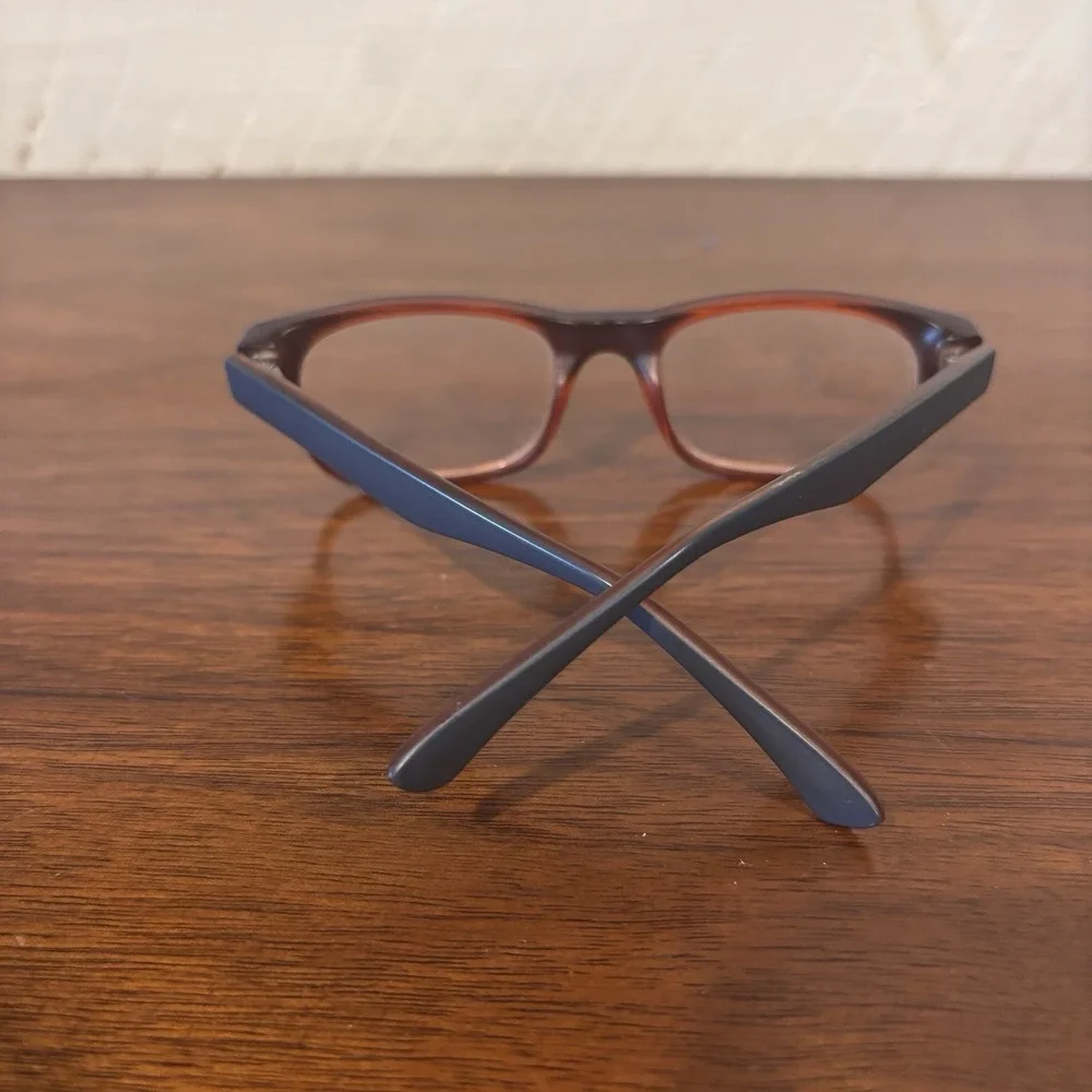 Zenni Eyeglasses Frames Oval‎ Brown/Blue Read Description
